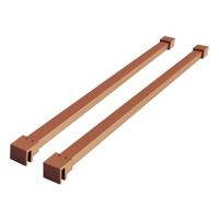 Wiesbaden Slim stabilisatiestangset 120 cm, koper - thumbnail