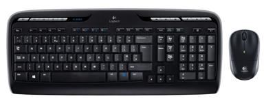 Logitech MK330 Set met toetsenbord en muis Radiografisch Multimediatoetsen QWERTY, US-Engels Zwart
