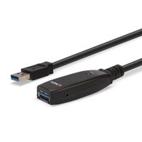 LINDY 43322 USB-kabel USB 3.2 Gen1 (USB 3.0 / USB 3.1 Gen1) USB-A stekker, USB-A bus 15.00 m Zwart - thumbnail