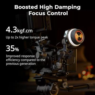 SMALLRIG Wireless Follow Focus Kit (Lite) met Handwielcontroller en Ontvangermotor, A/B-stops en 15 mm Staafklem, Compact Ontwerp, Breed Compatibel met Cinema- en Zoomlenzen met Hoge Demping - 4296B