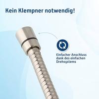 Ben doucheslang metaal 125cm RVS-look - thumbnail