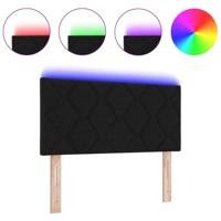 Hoofdbord met LED -striplichten Verstelbaar Zwart 100 cm Stof - thumbnail
