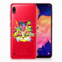 Samsung Galaxy A10 Telefoonhoesje met Naam Cat Color - thumbnail
