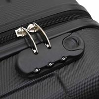 VidaXL Koffer met slot 3 pcs zwart 50 x 31 x 78 cm abs kunststof - thumbnail