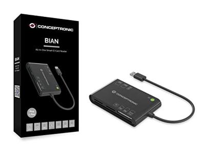 Conceptronic BIAN01B smart card reader Binnen USB 3.2 Gen 1 (3.1 Gen 1) Zwart