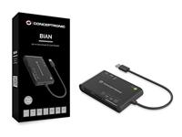 Conceptronic BIAN01B smart card reader Binnen USB 3.2 Gen 1 (3.1 Gen 1) Zwart - thumbnail