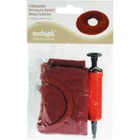 Opblaasbaar ringkussen | Donut zitkussen | Diameter 33 cm | Hoogte 8 cm | Rood | VM934BB - thumbnail