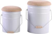 Leitmotiv Stool Set Buckets Wit - thumbnail