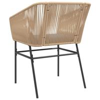 Tuinstoelen 2 st met kussens poly rattan bruin - thumbnail