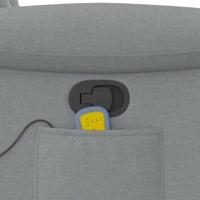 Massagestoel verstelbaar stof lichtgrijs - thumbnail