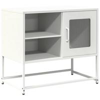Tv-meubel 68x39x60,5 cm staal wit - thumbnail