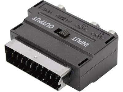 ASSMANN Electronic 84548 Scart RCA, SVHS Zwart kabeladapter/verloopstukje