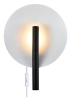 Wandlamp rond metaal zwart G9 Furiko rond - thumbnail