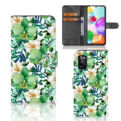 Samsung Galaxy A41 Hoesje Orchidee Groen