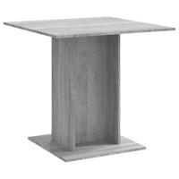 Eettafel 80x80x75 cm bewerkt hout grijs sonoma eikenkleurig - thumbnail