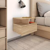 VidaXL Nachtkastjes 2 st 40x31x27 cm bewerkt hout sonoma eikenkleurig - thumbnail