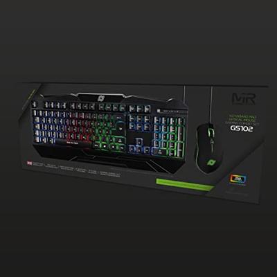 MediaRange MRGS102-UK toetsenbord Inclusief muis Gamen USB QWERTY UK International Zwart