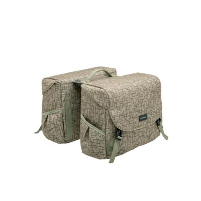 New Mondi joy double fietstas - waterafstotend polyester - racktime - ivy grey