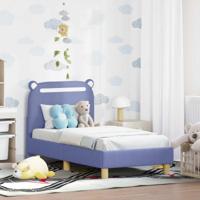 Peuterbedframe met hoofdbord Jeans Blauw 70 x 140 cm Stof - thumbnail