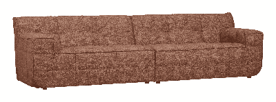 WOOOD 4-zits Bank 'Timor' Chenille, kleur Brick