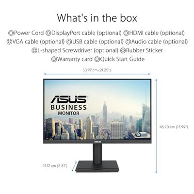 Asus Business VA24DQFS LCD-monitor Energielabel C (A - G) 61 cm (24 inch) 1920 x 1080 Pixel 16:9 1 ms Hoofdtelefoonaansluiting
