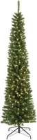 Everlands Pencil pine grote verlichte kunstkerstboom groen 240cm, 380 lampjes - thumbnail