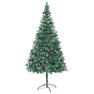 VidaXL Kunstkerstboom met dennenappels 210 cm