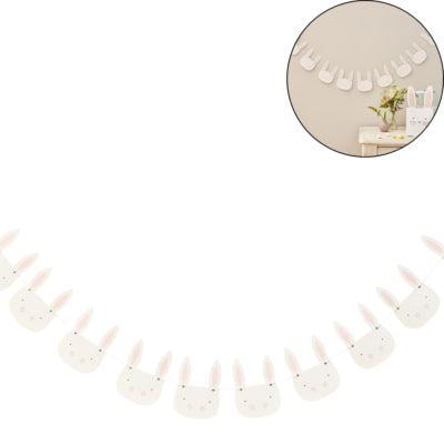 Ginger Ray slinger bunny wit/roze 2 m | 20 stuks