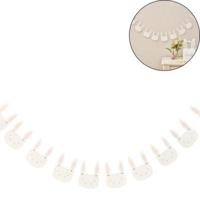 Ginger Ray slinger bunny wit/roze 2 m | 20 stuks - thumbnail