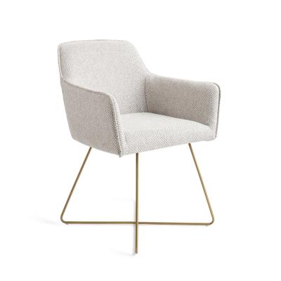 Jesper Home Eetkamerstoel 'Hofu' Cross Gold, kleur Checkers Charm