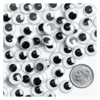 Colorations - zwarte zelfklevende wiebeloogjes, 1000st.