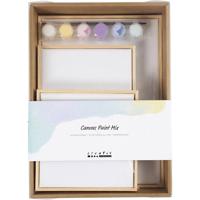 Creativ Company Mix van gespannen canvas, pastelkleuren, 1 doos - thumbnail