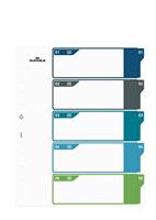 Durable 679327 Register DIN A4+ 1-5 Polypropyleen Meerdere kleuren 5 tabbladen 679327 - thumbnail