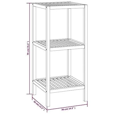 Badkamerrekje 36x36x79 cm massief walnotenhout Badkamerrekje 36x36x79 cm massief walnotenhout