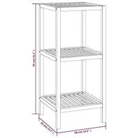 Badkamerrekje 36x36x79 cm massief walnotenhout - thumbnail