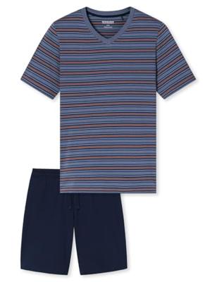 Schiesser Schiesser Heren Pyjama Short bluegrey 183588 54/XL