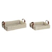 Basket spelset DKD Home Decor Natuurlijke Vezel Natuurlijk Stads 41 x 32 x 9 cm - thumbnail