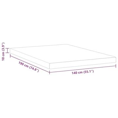 VidaXL Matrastopper wit 140 x 190 cm jacquard stof
