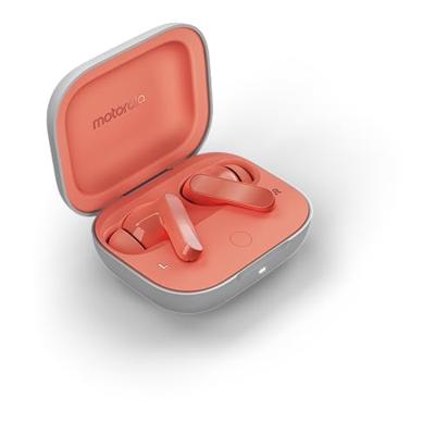 Motorola moto buds In Ear oordopjes Bluetooth Coral Peach Waterafstotend - thumbnail