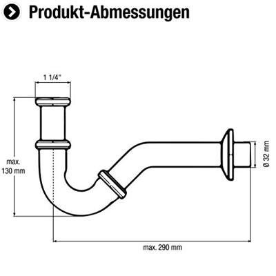 Cornat Bidetsifon Messing Ch 1 1/4 215 - T317503 Cornat Bidetsifon Messing Ch 1 1/4 215 - T317503