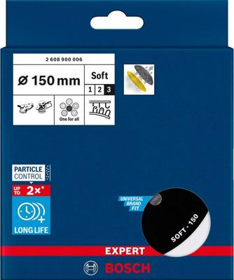 Bosch Accessories 2608900006 Expert Multihole universele steunpad, 150 mm, zacht Diameter 150 mm Bosch Accessories 2608900006 Expert Multihole universele steunpad, 150 mm, zacht Diameter 150 mm