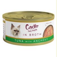 Cadilo Daily Delights - tonijn met ansjovis in bouillon - natvoer kat (70 g) 2 verpakkingen (12 x 70g) - thumbnail
