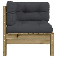 Hoekbank met kussens gempregneerd grenenhout - thumbnail