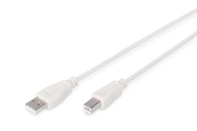 Digitus AK-300102-030-E USB-kabel USB 2.0 USB-A stekker, USB-B stekker 3.00 m Beige