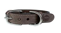 Sazzz halsband voor hond nomad vintage leer bruin 22-28x1,5 cm - thumbnail