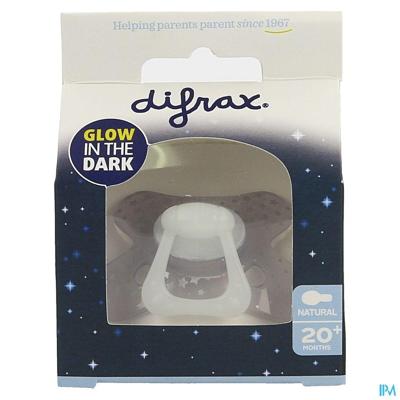 Difrax Fopspeen Natural 18+ Maanden - Glow in the Dark Difrax Fopspeen Natural 18+ Maanden - Glow in the Dark