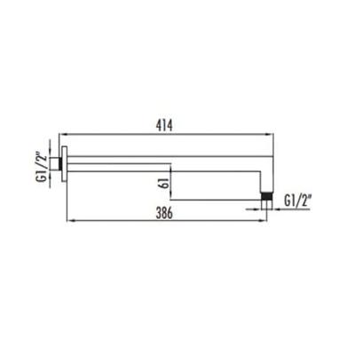 Douchearm Boss & Wessing Aloni Rainshower 41.4 cm Mat Zwart Boss & Wessing Douchearm Boss & Wessing Aloni Rainshower 41.4 cm Mat Zwart Boss & Wessing