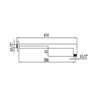 Douchearm Boss & Wessing Aloni Rainshower 41.4 cm Mat Zwart Boss & Wessing - thumbnail