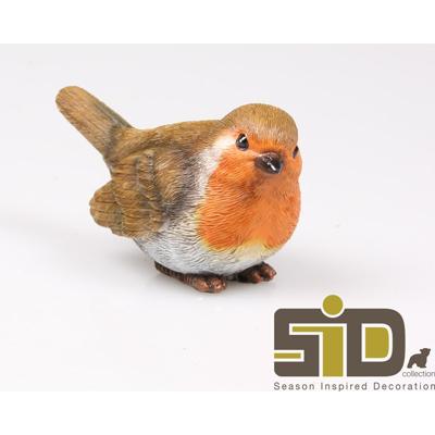 Beeld Vogel roodborstje 11,5x5x6cm