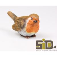 Beeld Vogel roodborstje 11,5x5x6cm - thumbnail